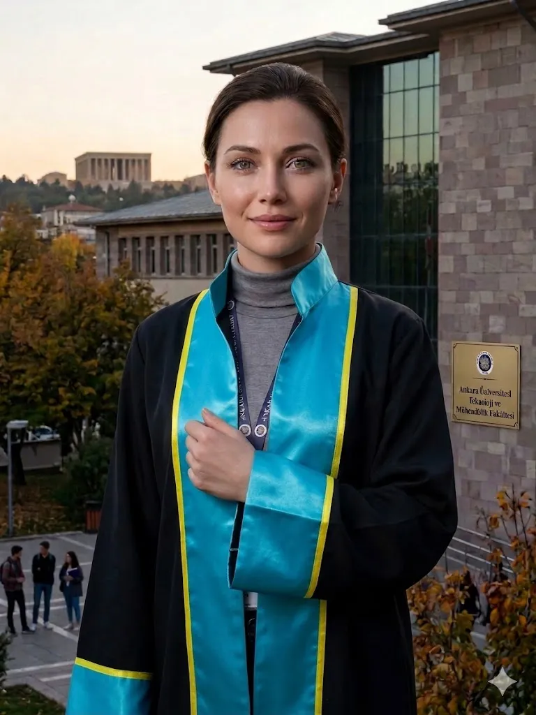 Alpaka Saten - Sarı Sim Şeritli - Mezuniyet Cübbesi