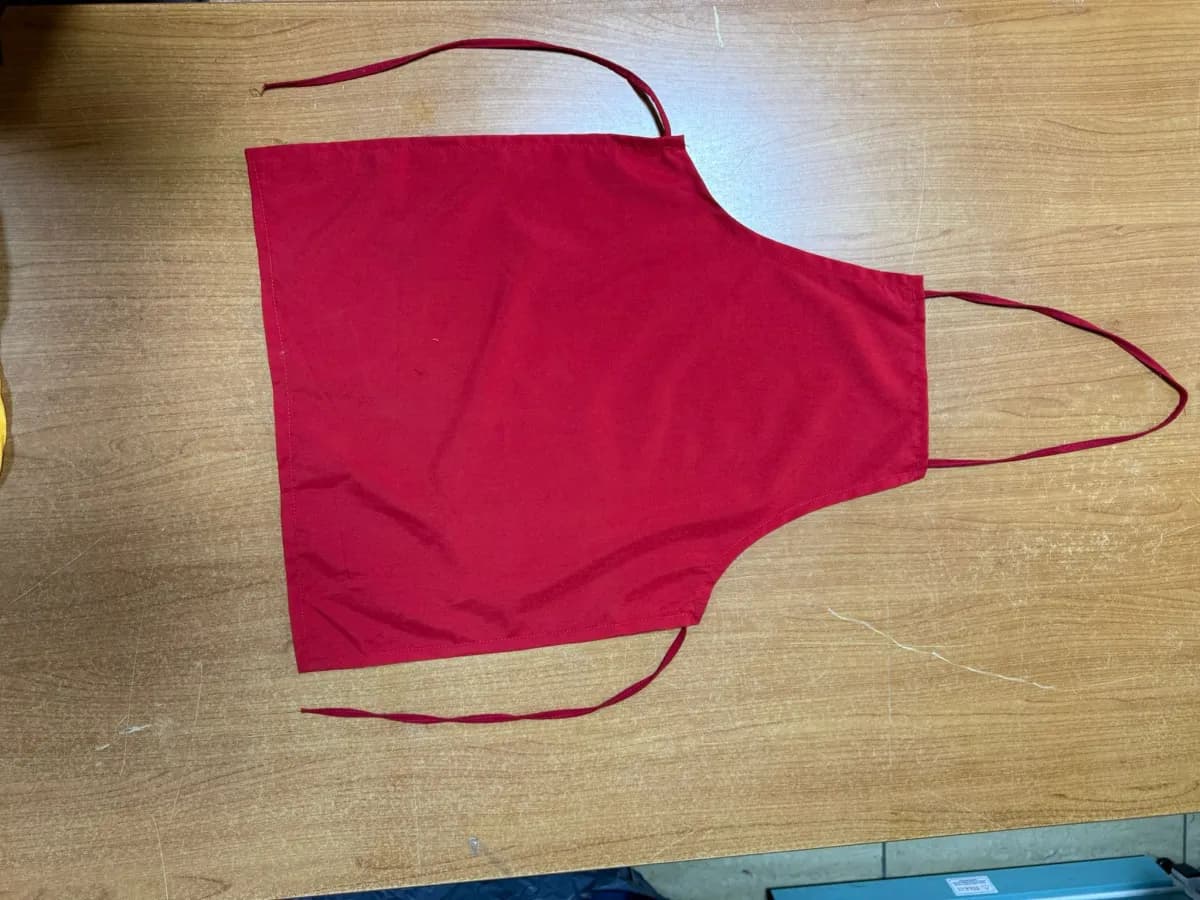 Anaokulu Aşçı Önlüğü - Anaokulu Mutfak Önlüğü - Kırmızı