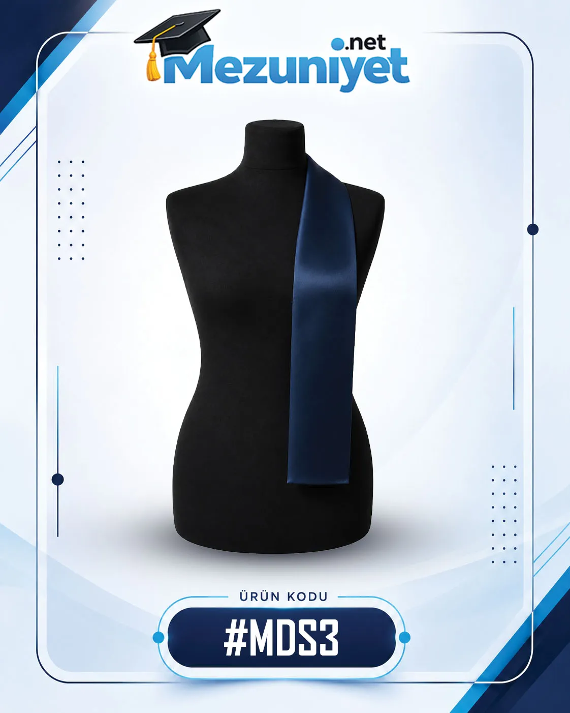 Mezuniyet Şalı LACİVERT - #MDS3 - Mezuniyet.Net