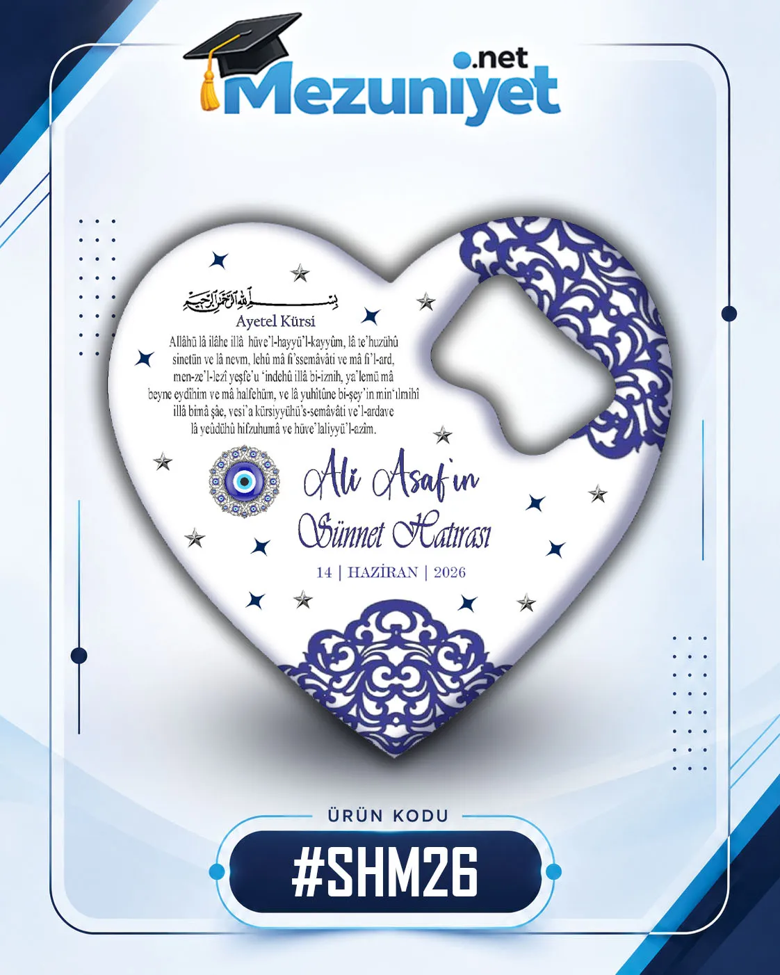 Kalp Açacak Magnet - Sünnet Tasarımı - SHM26 - Mezuniyet.Net