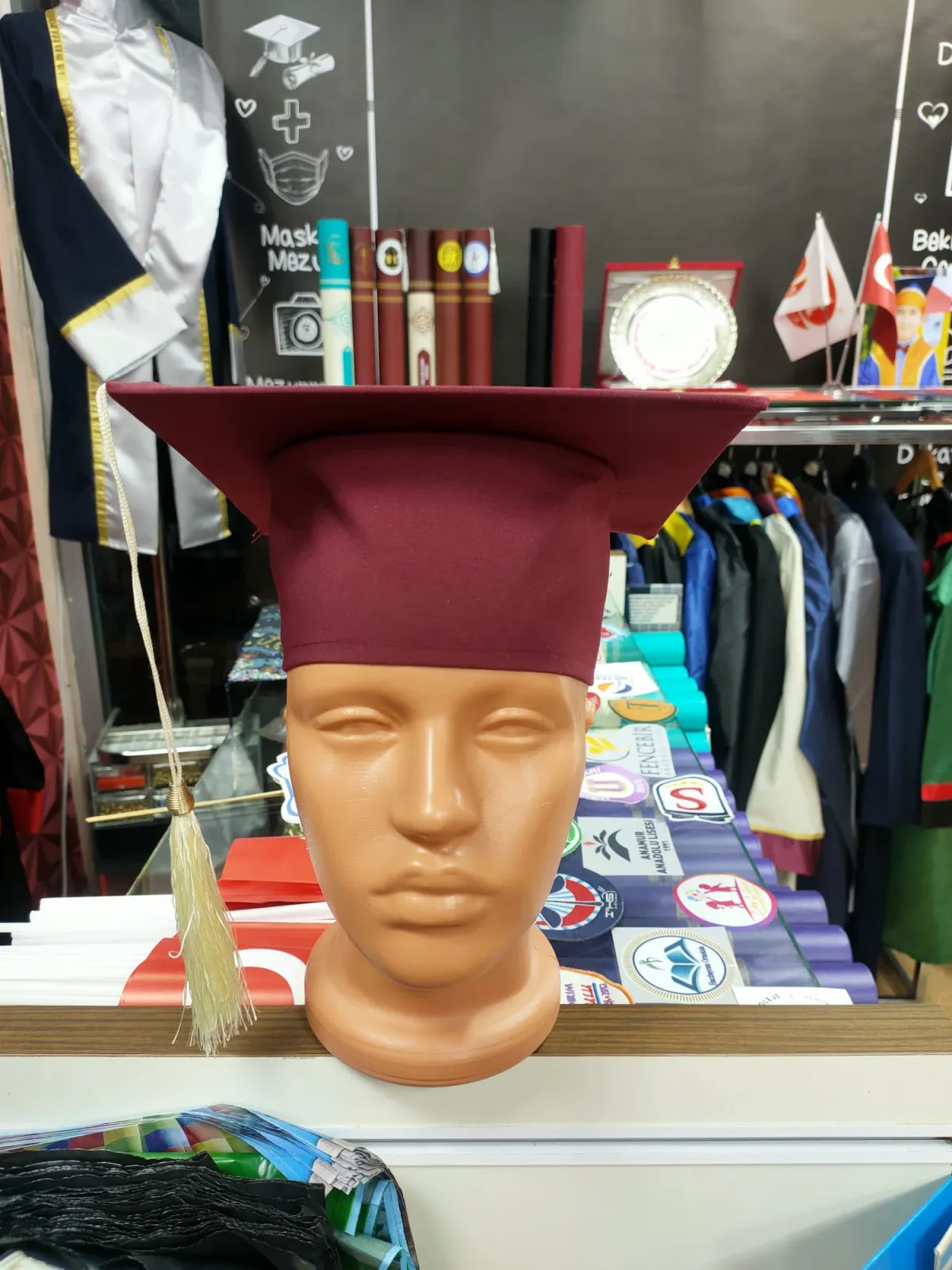 Mezuniyet kepi - Bordo Alpaka