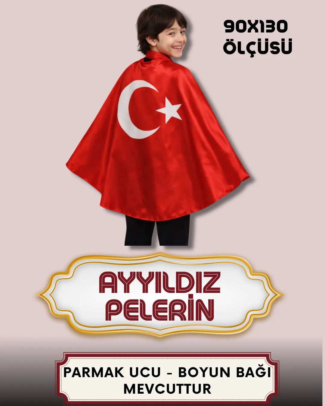 Ayyıldız Pelerin - 90x130cm - Mezuniyet.Net