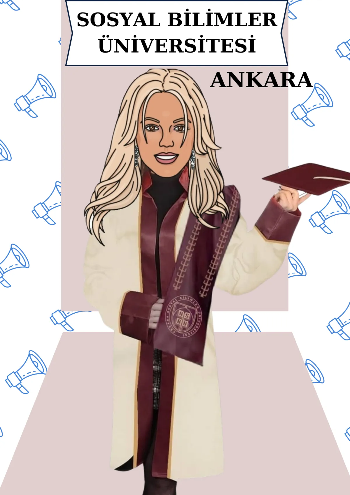 Ankara Sosyal Bilimler Üniversitesi Mezuniyet Cübbesi