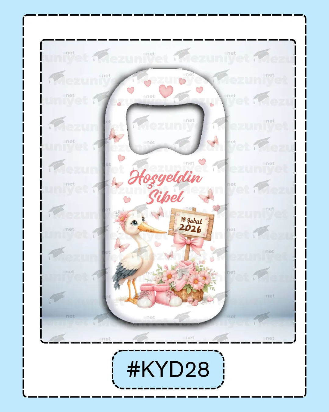 Kız Yeni Doğan Magnet Modeli - KYD28